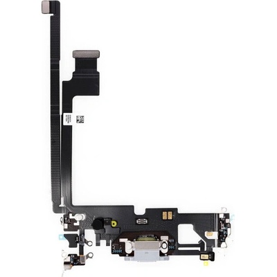 AppleKing nabíjací a audio flex konektor pre Apple iPhone 12 Pro Max - strieborná