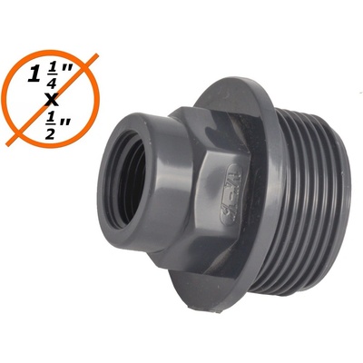 PVC přechodový nipl 63x50mm lepení x 11/4" závit vnější