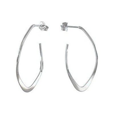 INFINITYSILVER Stříbrné náušnice ovály na puzetu LI23240C
