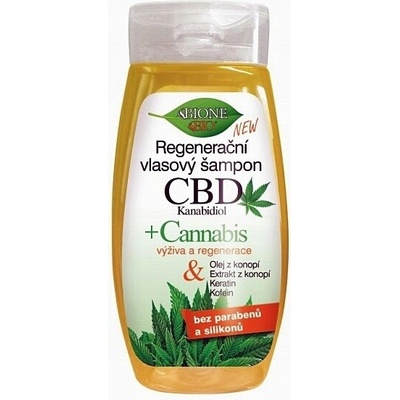 Bione Cosmetics Regenerační vyživující šampon s CBD Cannabidiolem 260 ml