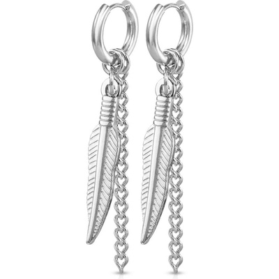 Steel Edge náušnice s retiazkou chirurgická oceľ 1008 Steel
