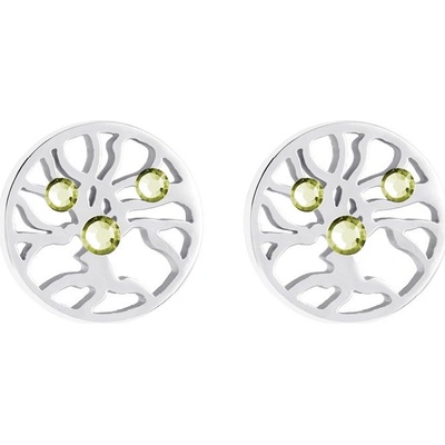 Preciosa ocelové s krystaly Olive 7298 53