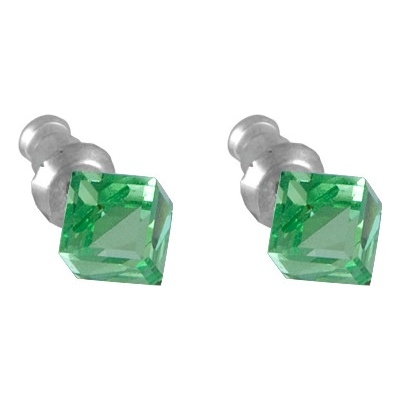 JSB se Swarovski Elements zelená kostka Peridot 1906