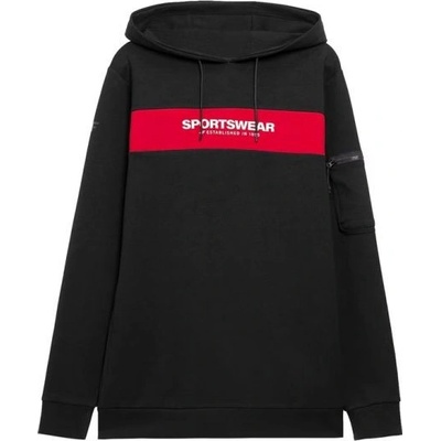 4F H4L22-BLM015 deep black mikina