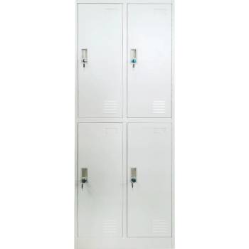 RFG Метален гардероб RFG, двоен, с четири клетки, 60 x 45 x 185 cm