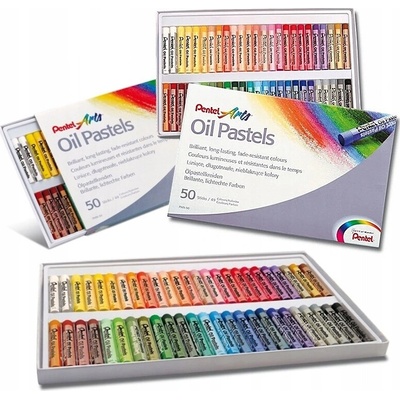 PentelArts olejový pastel PHN4 50 ks v plastovom puzdre