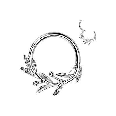 Šperky4U Piercing segment kruh větvička TITAN TIT1618-1208