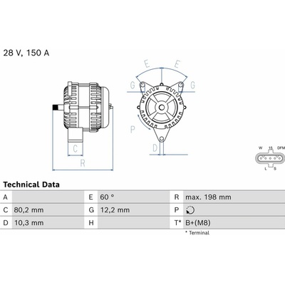 Alternátor BOSCH 0 986 085 990