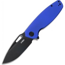 KUBEY Tityus Liner Lock Flipper Folding Knife Blue G10 Handle KU322I