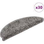 vidaXL Изтривалки за стълби, 30 бр. , 56x17x3 см, сиви, полукръгли (3365799)