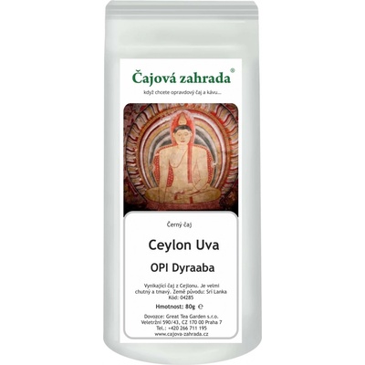 Čajová zahrada Ceylon Uva OPI Dyraaba černý čaj 80 g