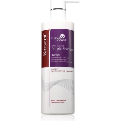 Karseell Purple Shampoo лилав шампоан неутрализиращ жълтеникавите оттенъци 500ml