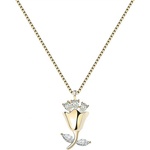 Silenti Jewelry Сребърно колие "Букет" - Златен