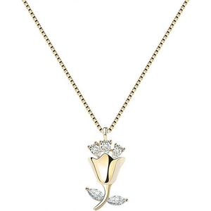 Silenti Jewelry Сребърно колие "Букет" - Златен