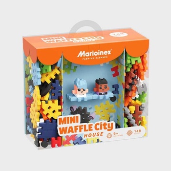 Marioinex Мини вафлен конструктор Marioinex " Къща в града" , 148 части