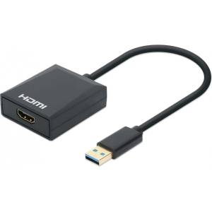 MANHATTAN USB 3.2 към HDMI, конвертор, 1080p 60Hz 153690 (MANHATTAN 153690)