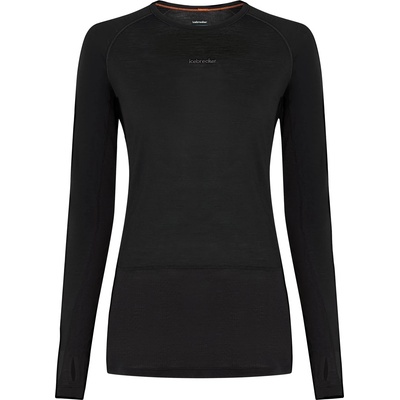 Icebreaker Дамско мериносово термобельо Icebreaker Women's Merino 125 Zoneknit L/S Crewe Merino base layer - Black (115-2440-0113)