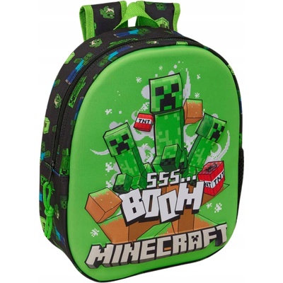 Batoh do školky Safta s jednou komorou, malý, zelený, Minecraft