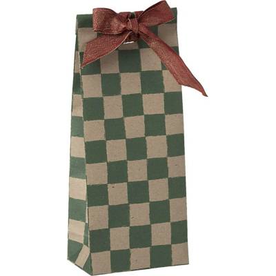 Maileg Papírový sáček Checker Green 26,5 cm – set 5 ks, zelená barva, papír – Zboží Dáma