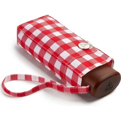 Fulton dámský skládací deštník Tiny 2 GINGHAM L501 red