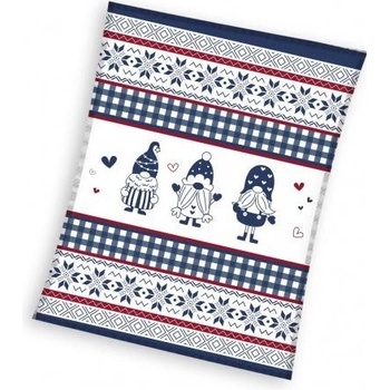 Carbotex Supersoft vianočná flísová deka FLANELA Coral