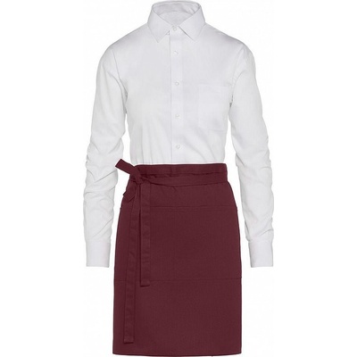 SG Accessories Bistro Ex JASSZ Bistro Krátká zástěra Brussels s kapsou se dvěmi přihrádkami Červená vínová