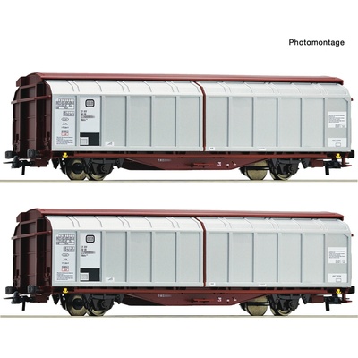 Roco 6600111 H0 2ks Vůz s posuvnou stěnou Hbbis DB Ep.IV