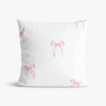 Goldea bavlna ružové mašličky 45 x 45 cm