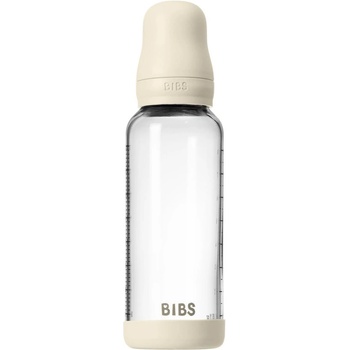BIBS Baby Glass Bottle Round Latex шише против колики Ivory 240ml