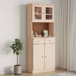 vidaXL Висок шкаф ALTA, 77x35x188 см, борово дърво масив (3187775)