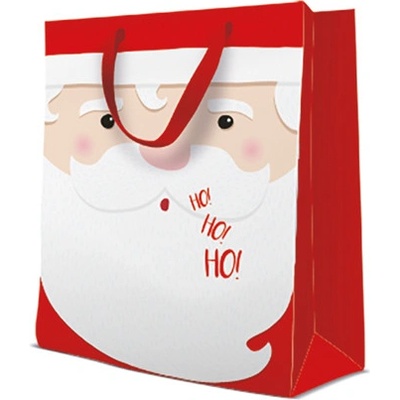 Darčeková taška PAW Santa Face, large - 26,5x33,5x13 cm