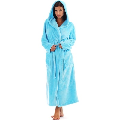 Siena s kapucí tyrkysová 3156 dlouhý župan s kapucí tyrkysová 5360 – Sleviste.cz