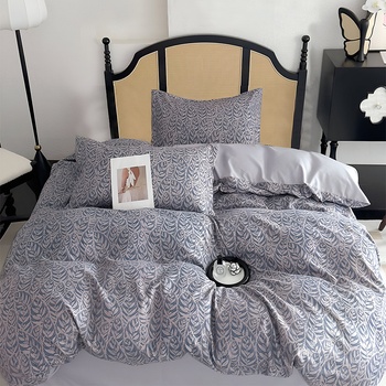 EmonaMall Двулицево спално бельо (размер за приста) EmonaMall, 4 части - Модел S17438 (S17438-66666m)