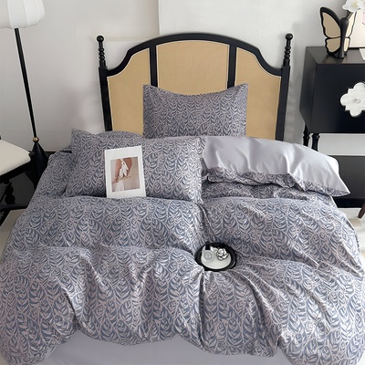 EmonaMall Двулицево спално бельо (размер за приста) EmonaMall, 4 части - Модел S17438 (S17438-66666m)