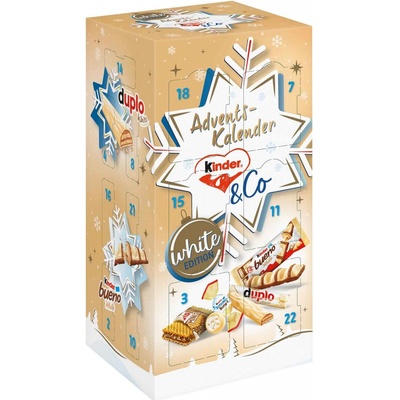 Kinder & Co Biely adventný kalendár 263g