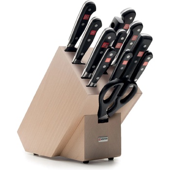 WÜSTHOF Комплект ножове с блок CLASSIC, 13 бр. , със заточващ прът и ножица, Wüsthof (WU9846)