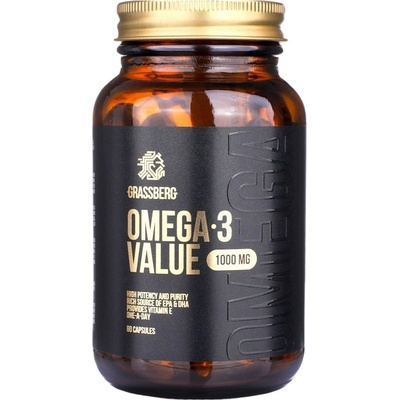 Grassberg Omega-3 Value, 1000 mg, 60 капсули, Grassberg (7061)
