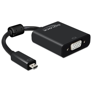 Delock Адаптер Delock 65558, Micro HDMI тип D към VGA, С аудио (65558)