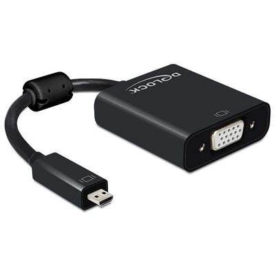 Delock Адаптер Delock 65558, Micro HDMI тип D към VGA, С аудио (65558)