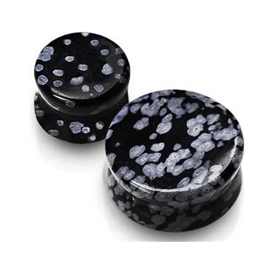 Šperky4U plug do ucha z obsidiánu PL01010-19