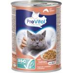 PreVital мокра храна за котки - ASC сьомга в аспик 12 x 415 г