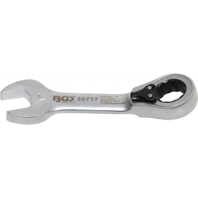 BGS technic Ráčnový očkoplochý klíč krátký přepínatelný 17 mm BGS 30717