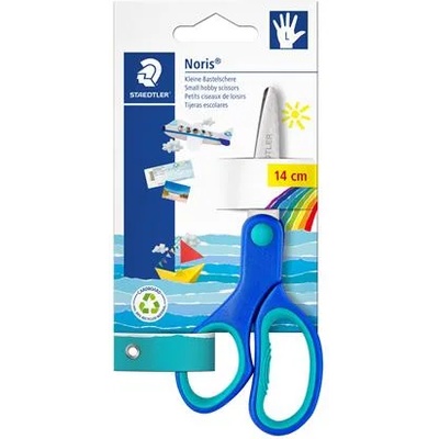 STAEDTLER Ученическа ножица, 14 см, лява ръка, STAEDTLER "Noris 965", синя 965 14LNBK (965 14LNBK)