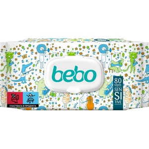 Bebo мокри кърпи Sensitive - 80 броя