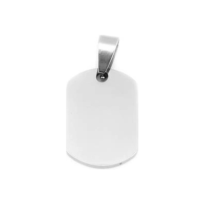Šperky4U Ocelový přívěšek vojenská známka 16 x 23 mm DR119316X23