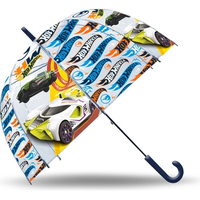 Hot Wheels deštník dětský manuální průhledný