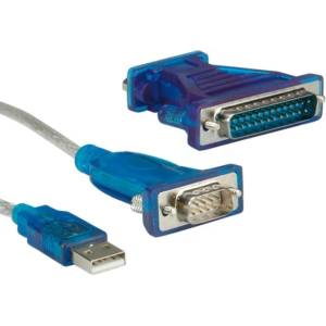 Roline Кабел Roline 12.99. 1160, USB A(м) към Serial DB-9(м), 1.8m, бял (12.99.1160RW)