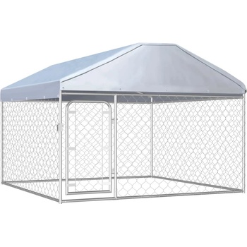 Meedo Venkovní psí kotec se střechou 200 x 200 x 135 cm