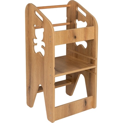 Verk Group Verk Loft Premium Регулируема височина Кула за учене, Кухненска стълбичка - Мече - кафяв (4911)