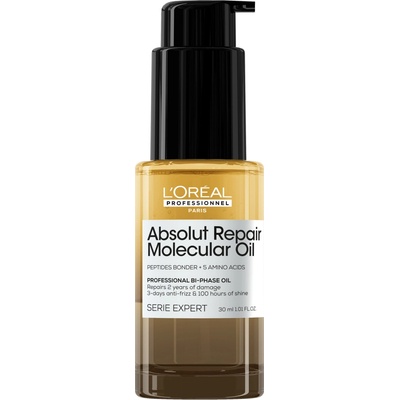Dvojfázový olej pre všetky typy poškodených vlasov Loréal Professionnel Serie Expert Absolut Repair Molecular Oil - 30 ml - L’Oréal Professionnel